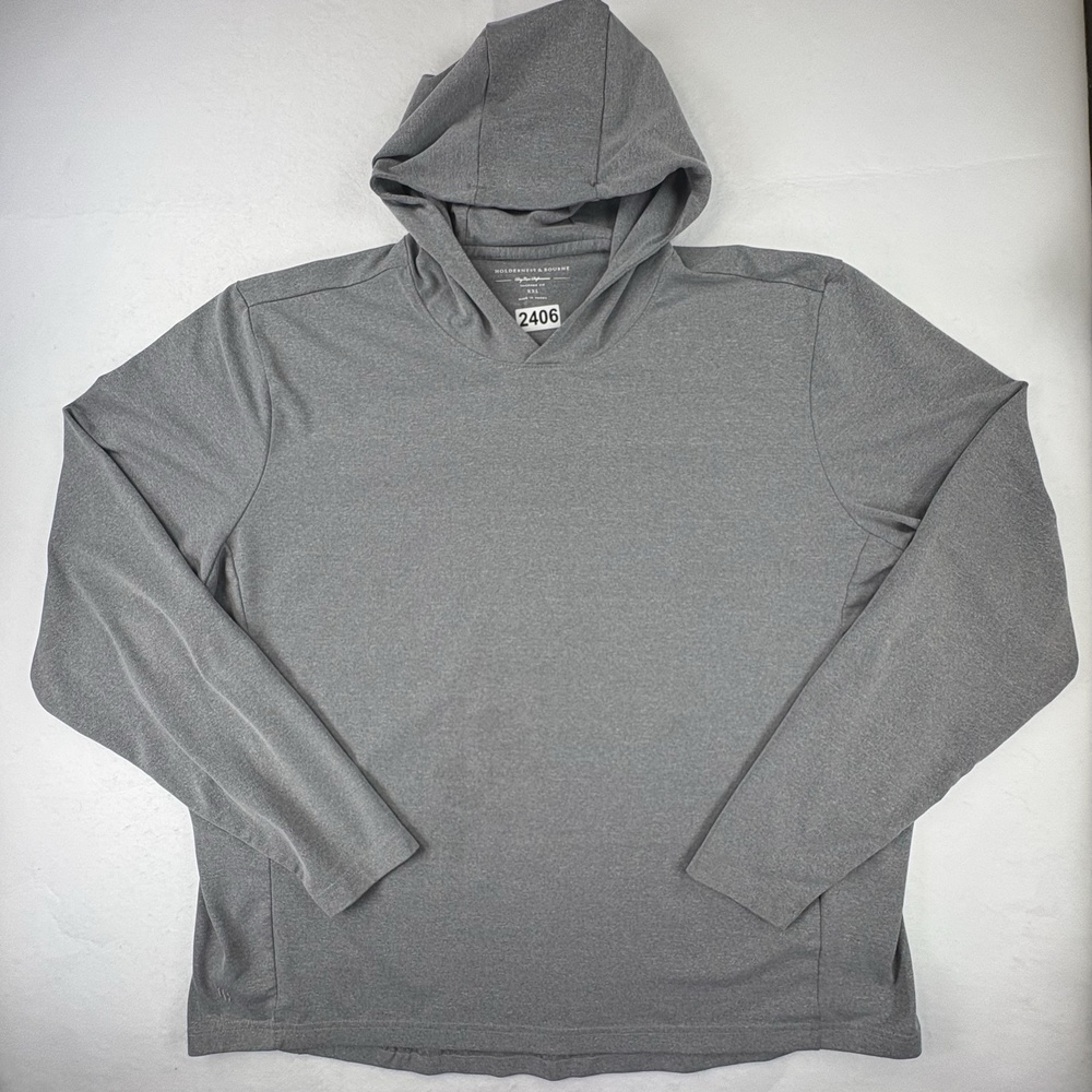 Holderness & Bourne The Jackson Hoodie Mens 2XL Heathered Gray Stretch Golf